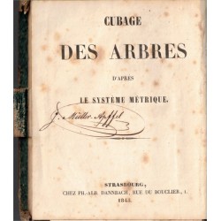 1845, Cubage des arbres...